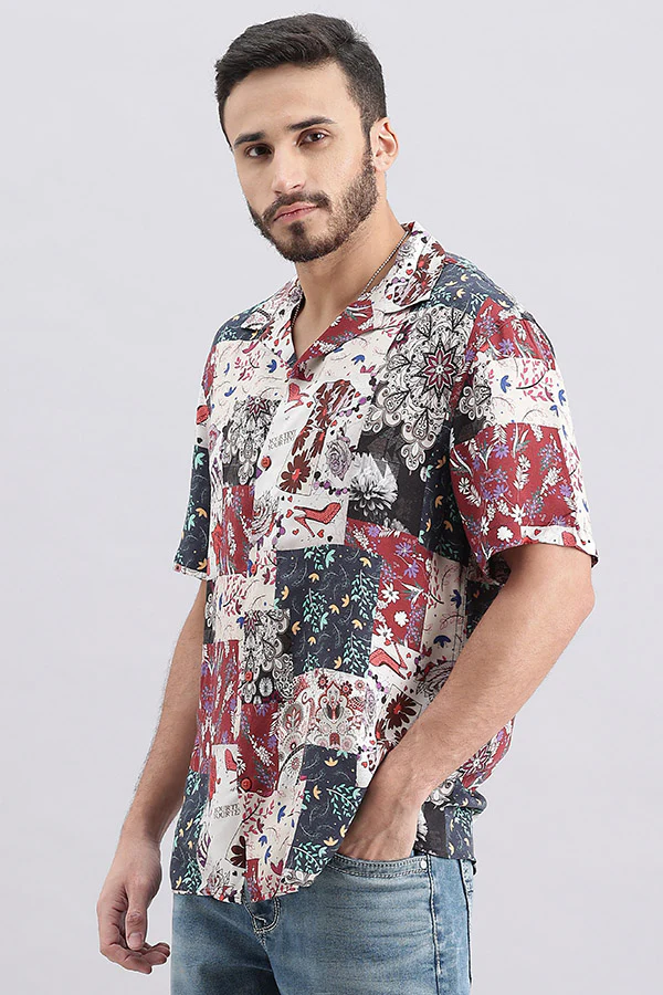 Multi Color Half Sleeve Printed Shirt - Image 5