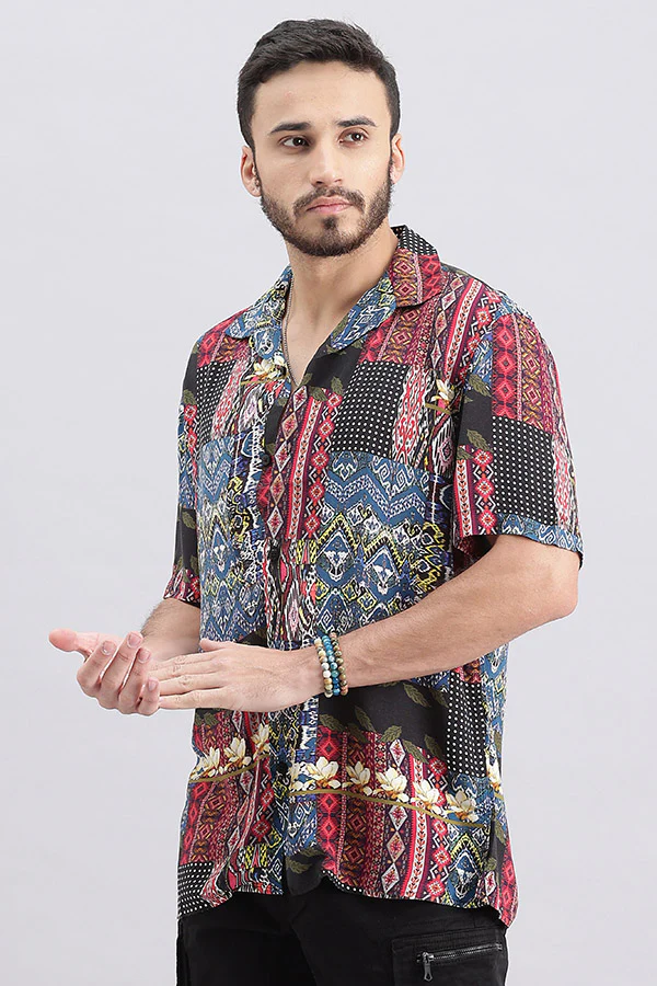 Multi Color Half Sleeve Printed Shirt - Image 5