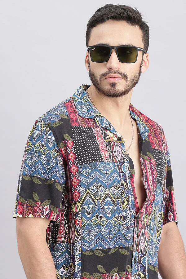 Multi Color Half Sleeve Printed Shirt - Image 6