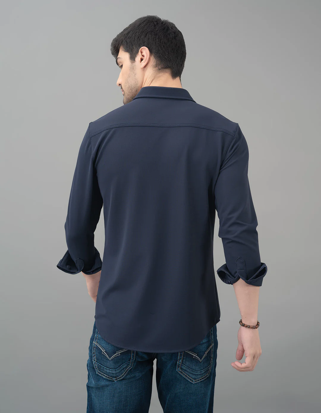 Navy Full Sleeve Knit Shirt - Image 5