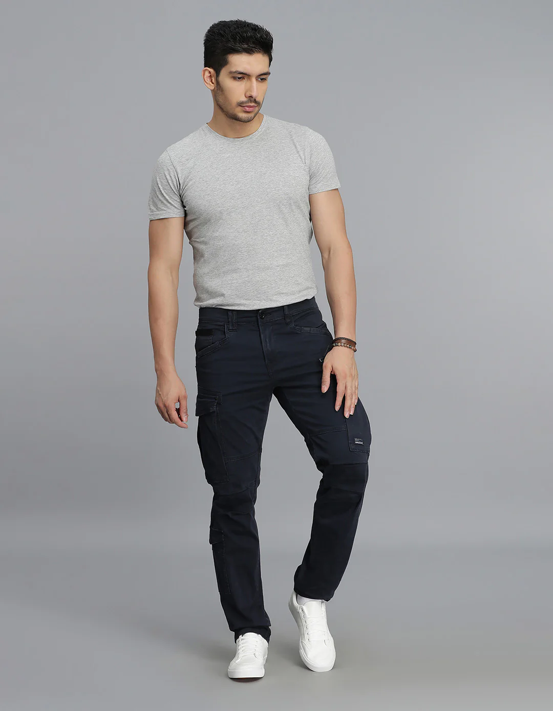 Navy Regular Fit Cargo Pant - Image 2