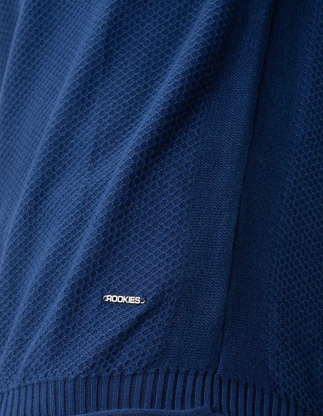 Navy Round Neck Flatknit Tee - Image 6