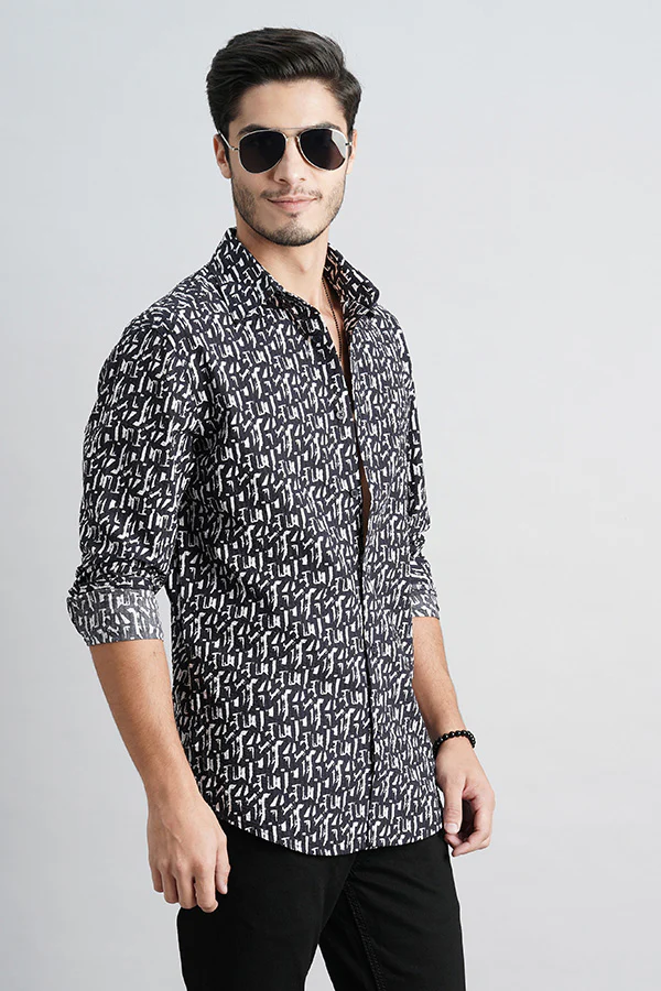 Navy White Full Sleeve Seersucker Shirt - Image 3