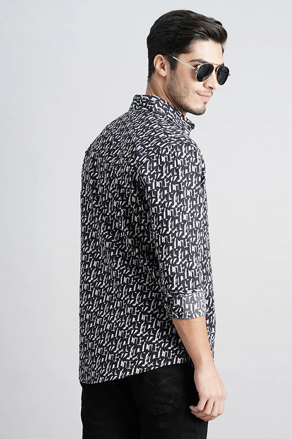 Navy White Full Sleeve Seersucker Shirt - Image 4