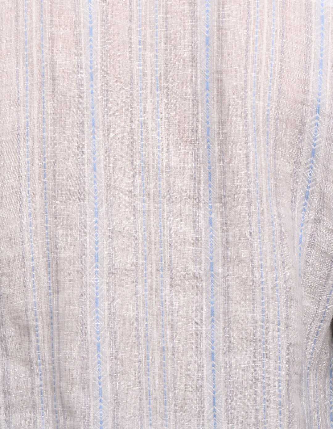Off White Grey Full Sleeve Linen Blend Stripe Shirt - Image 7