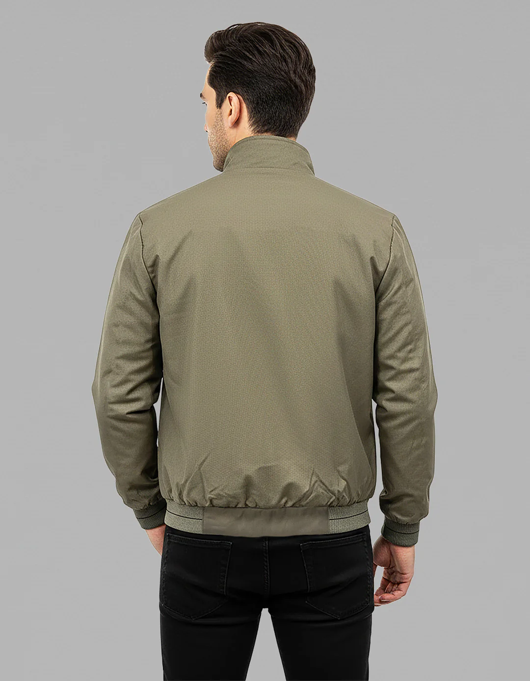 Olive Full Sleeves Lightweight Jacket - Image 6