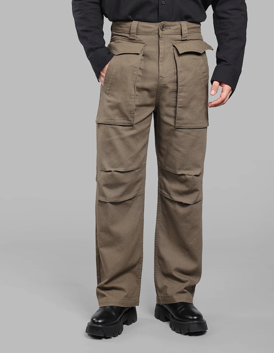 Olive Loose Fit Cargo Pant