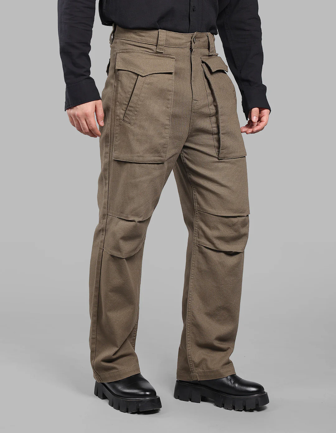 Olive Loose Fit Cargo Pant - Image 4