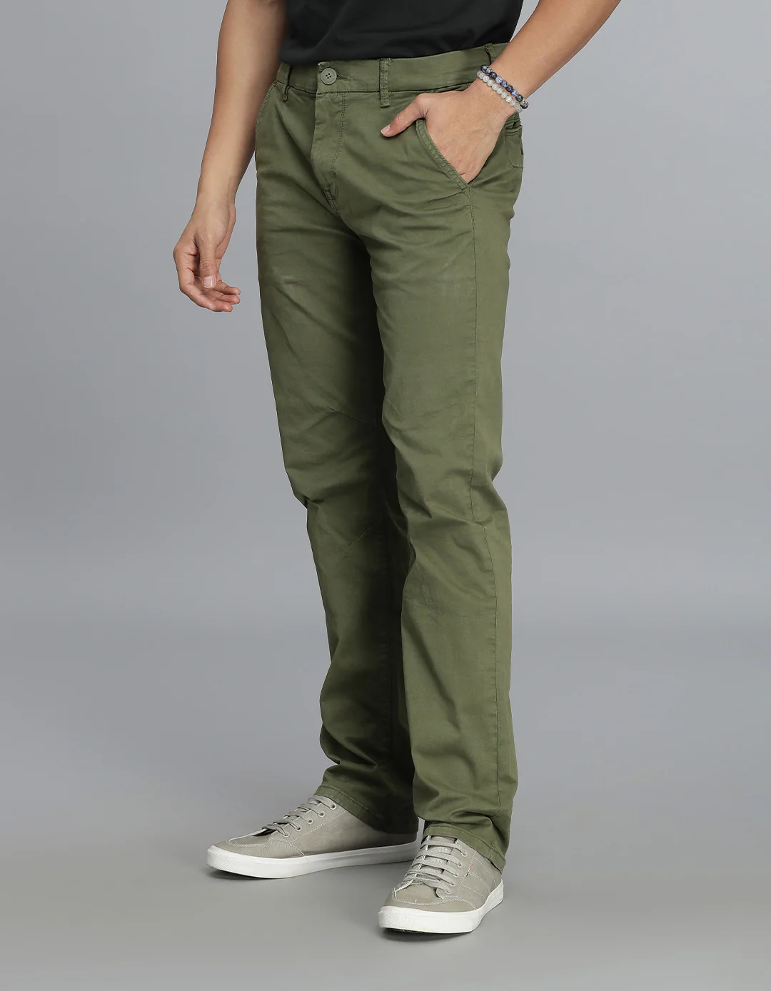 Olive Regular Fit Cargo Pant - Image 3
