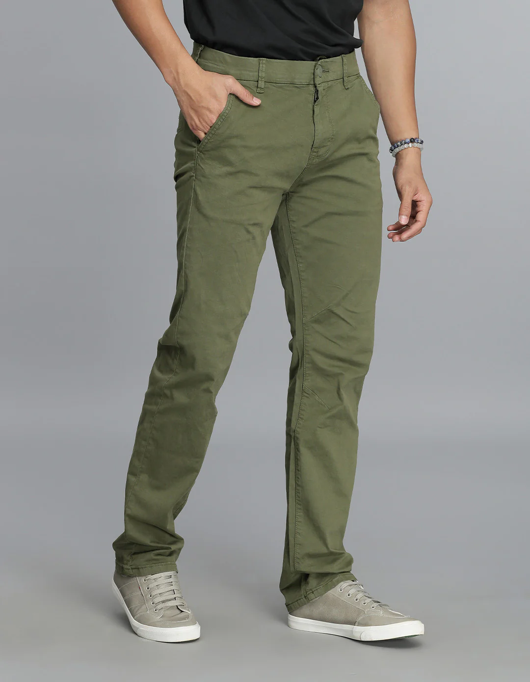 Olive Regular Fit Cargo Pant - Image 4