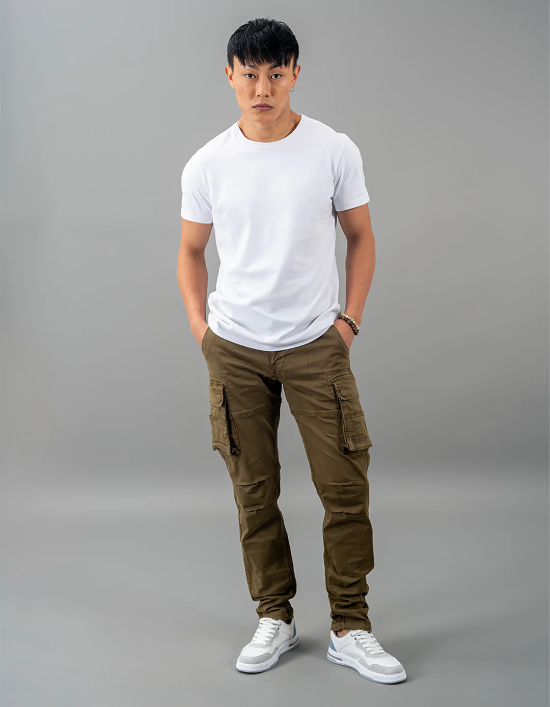 Olive Regular Fit Cargo Pant - Image 2