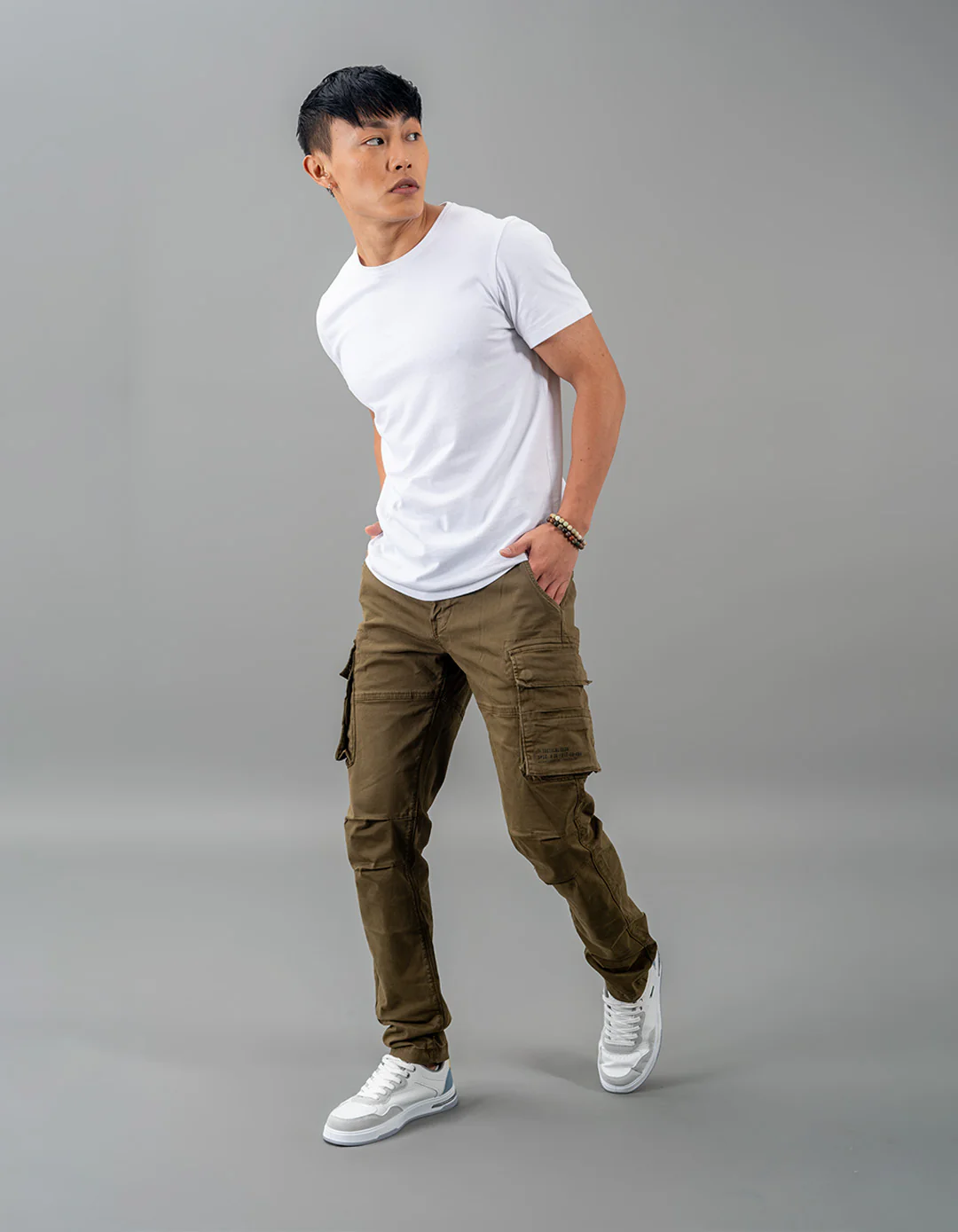 Olive Regular Fit Cargo Pant - Image 7