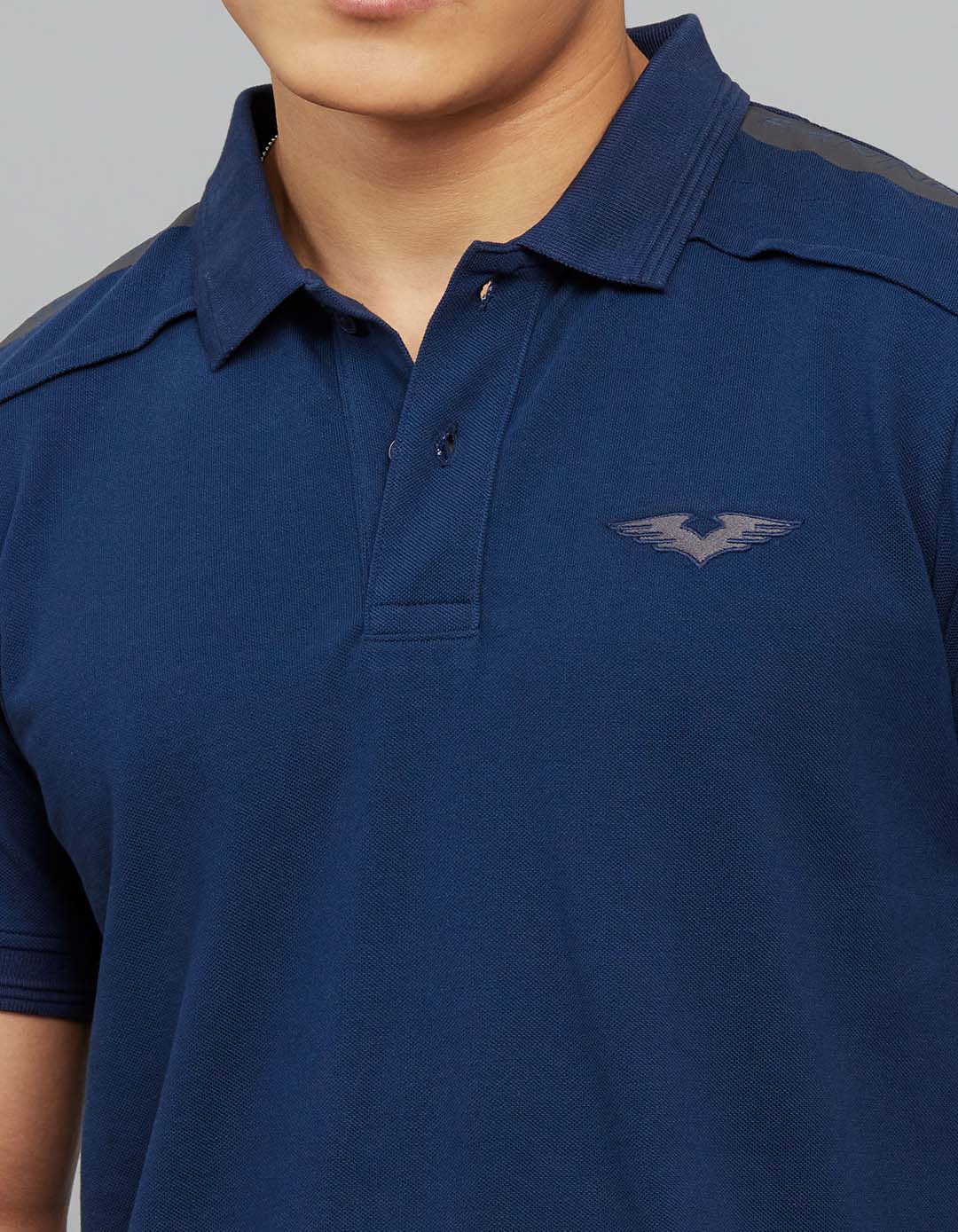 Pageant Blue Half Sleeves Pique Polo Tee - Image 5