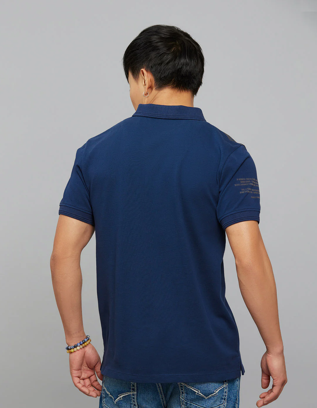Pageant Blue Half Sleeves Pique Polo Tee - Image 6