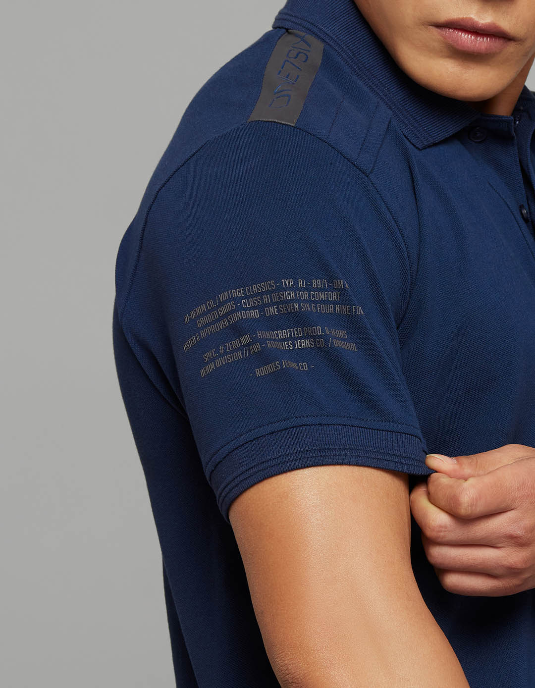 Pageant Blue Half Sleeves Pique Polo Tee - Image 7