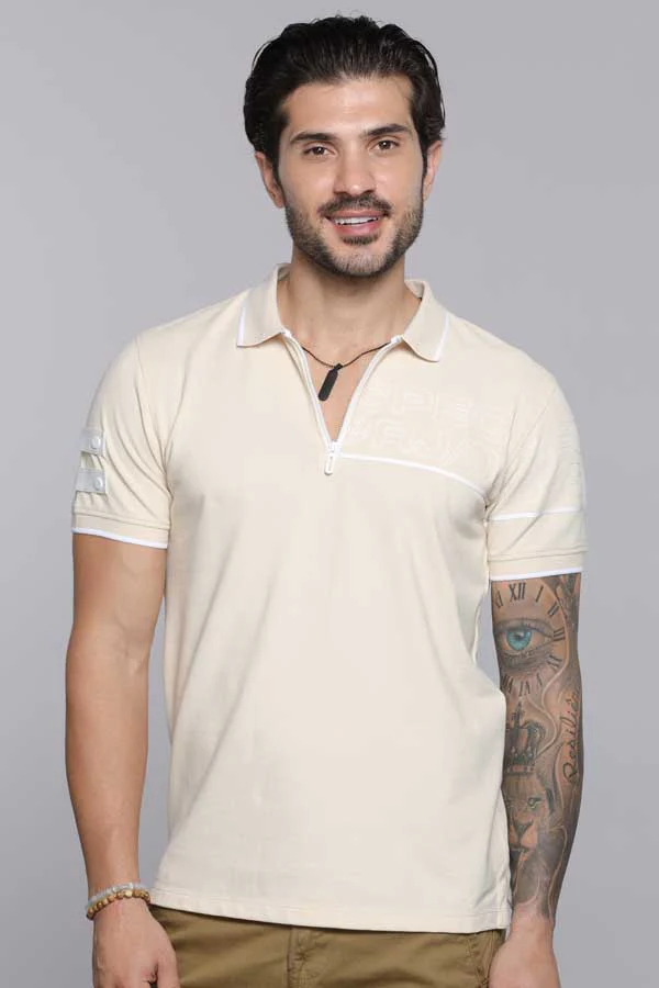 Parchmant Half Sleeves Pique Polo Tee