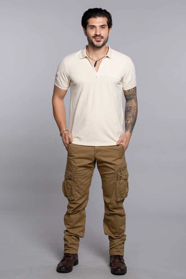 Parchmant Half Sleeves Pique Polo Tee - Image 2