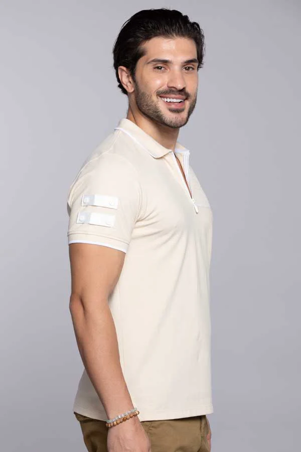 Parchmant Half Sleeves Pique Polo Tee - Image 4
