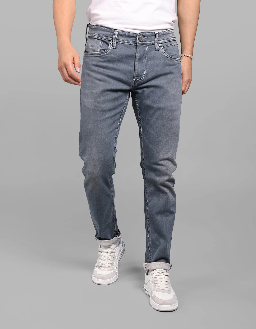 Petrol Low-Rise Ankle Length Stretch Jeans