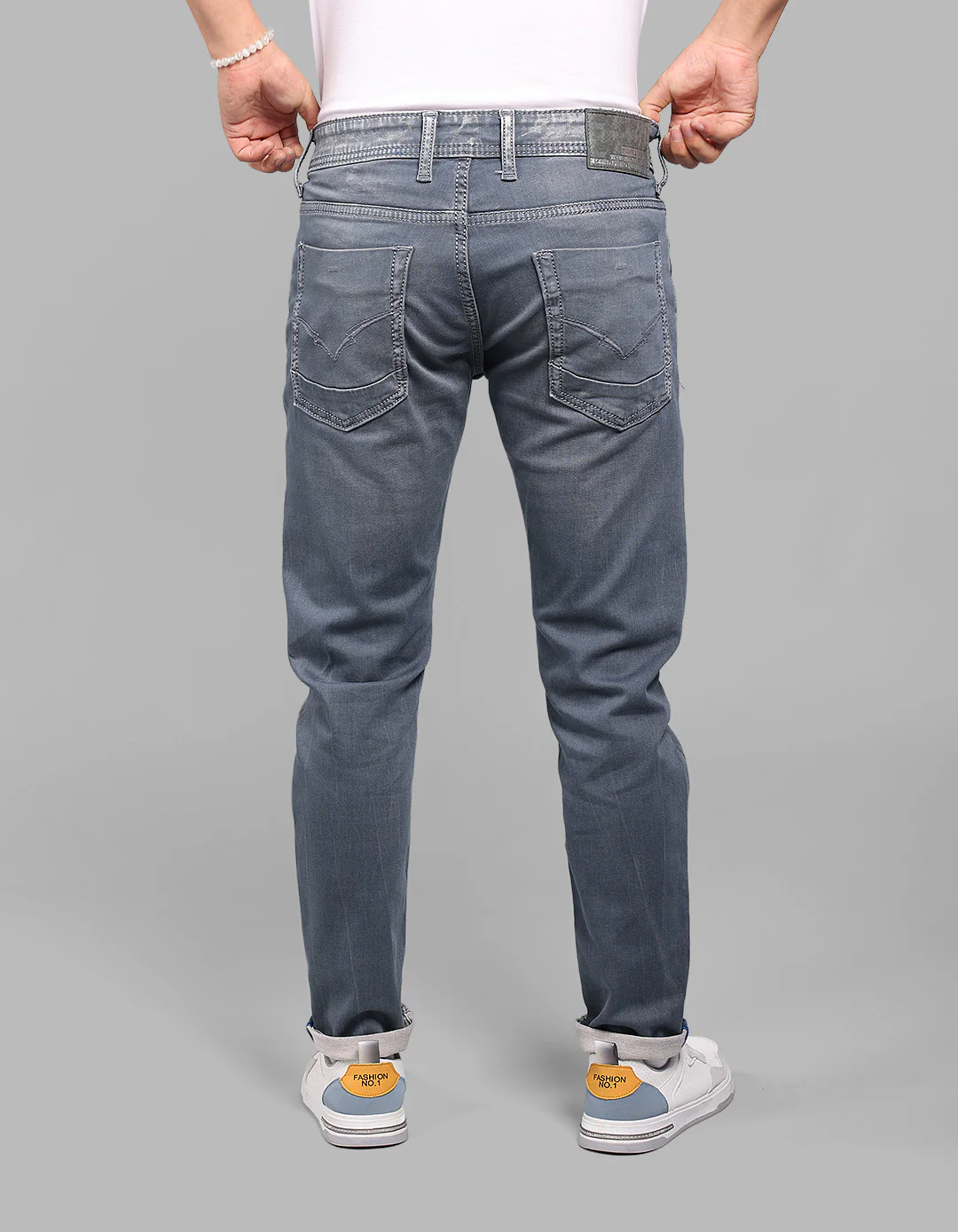 Petrol Low-Rise Ankle Length Stretch Jeans - Image 5