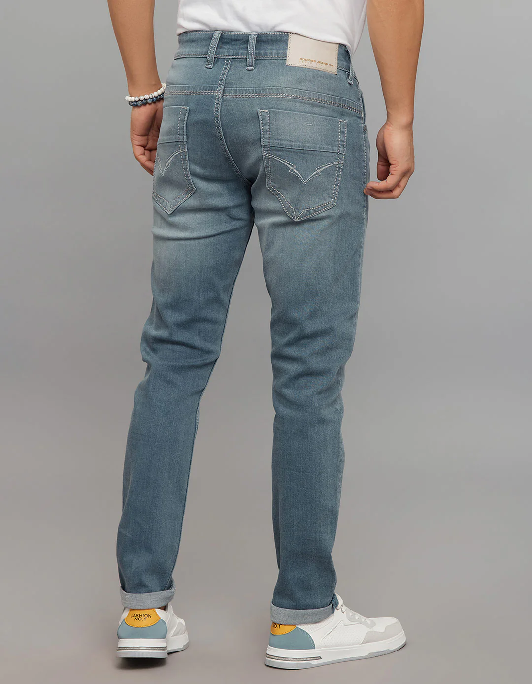 Petrol Low-Rise Tapered Ankle Length Stretch Jeans - Image 4