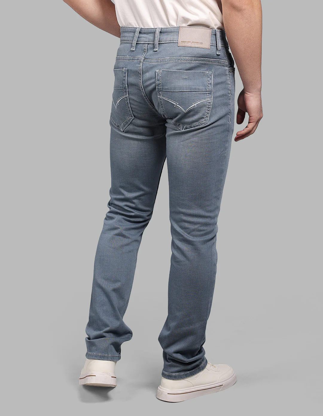 Petrol Mid-Rise Slim Straight Fit Stretch Jeans - Image 6