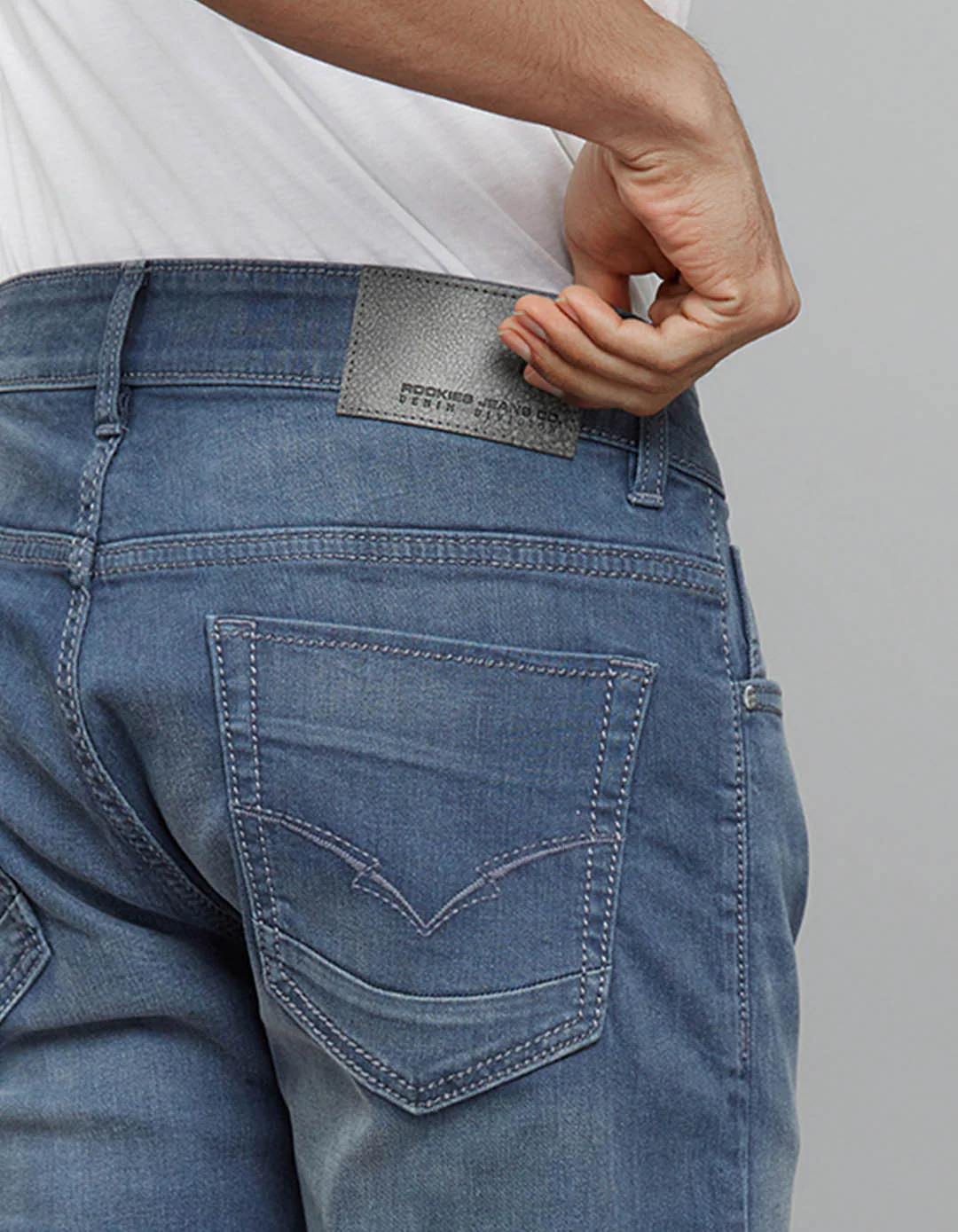 Petrol Mid-Rise Slim Straight Fit Stretch Jeans - Image 6