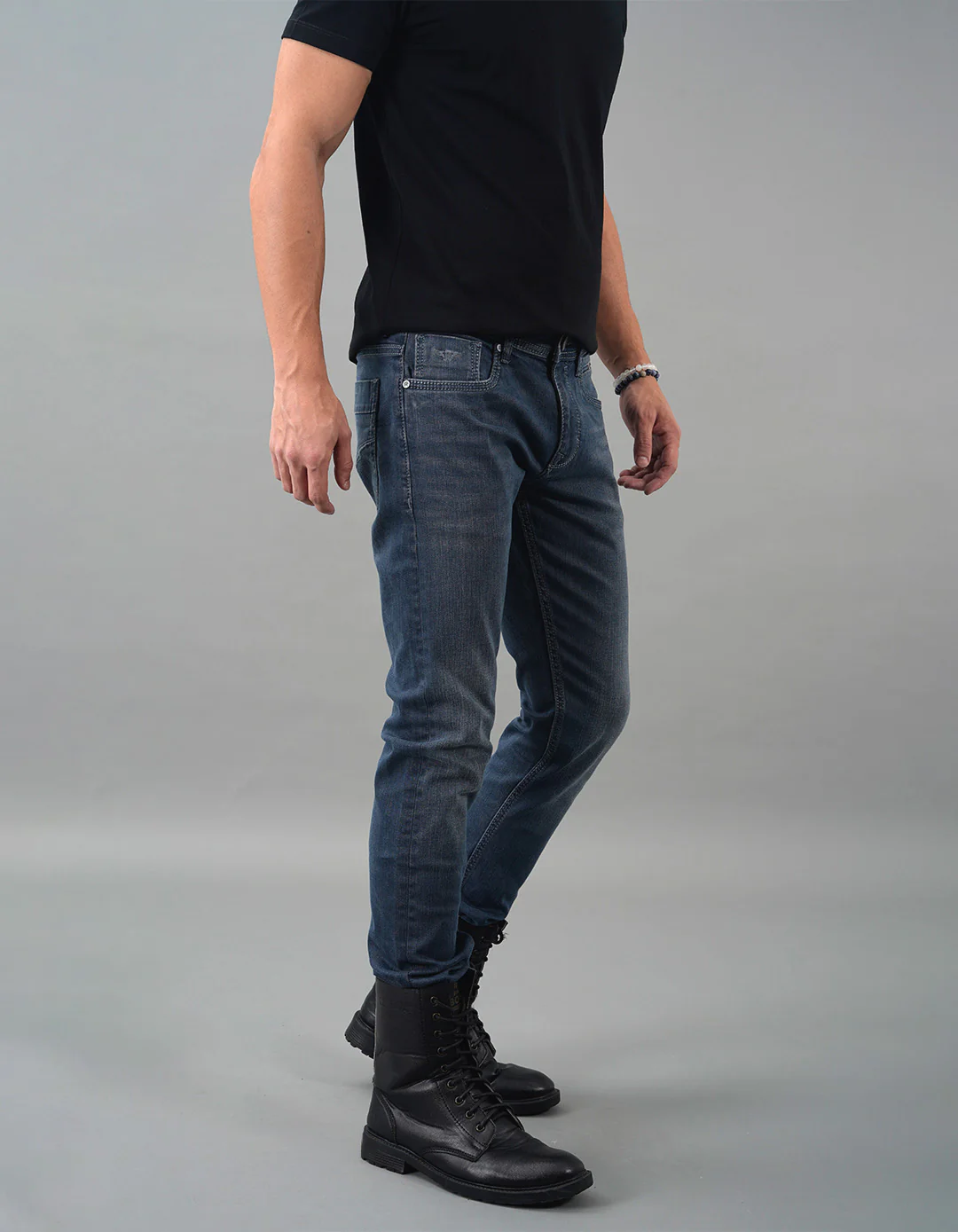 Petrol Mid-Rise Slim Straight Fit Jeans - Image 4