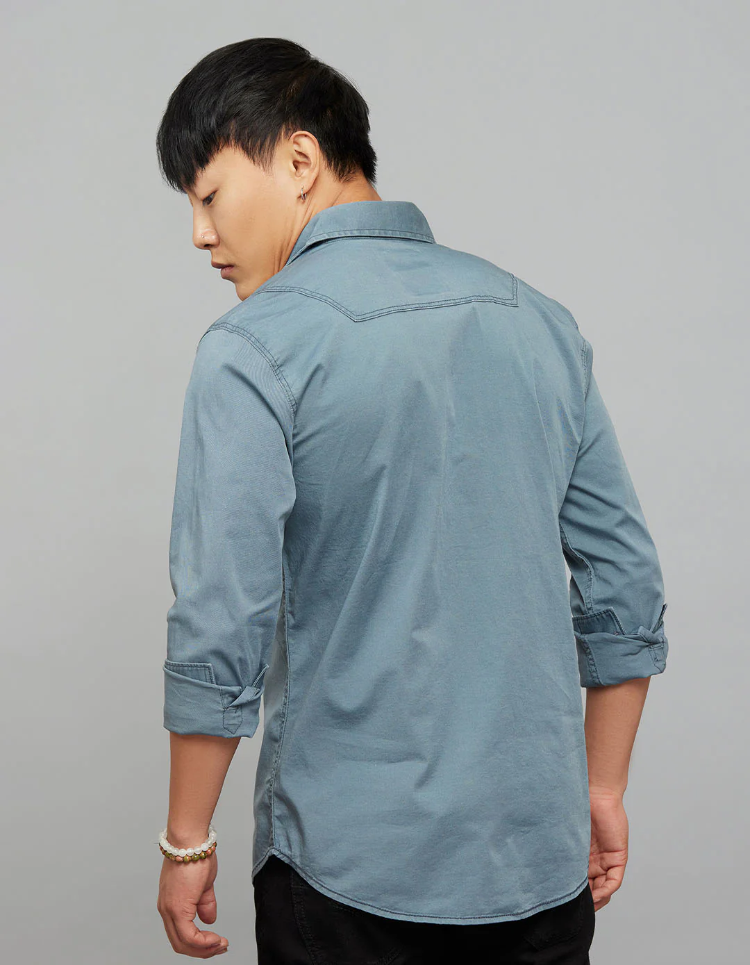 Petrol Full Sleeves Cargo Shirt - Image 5