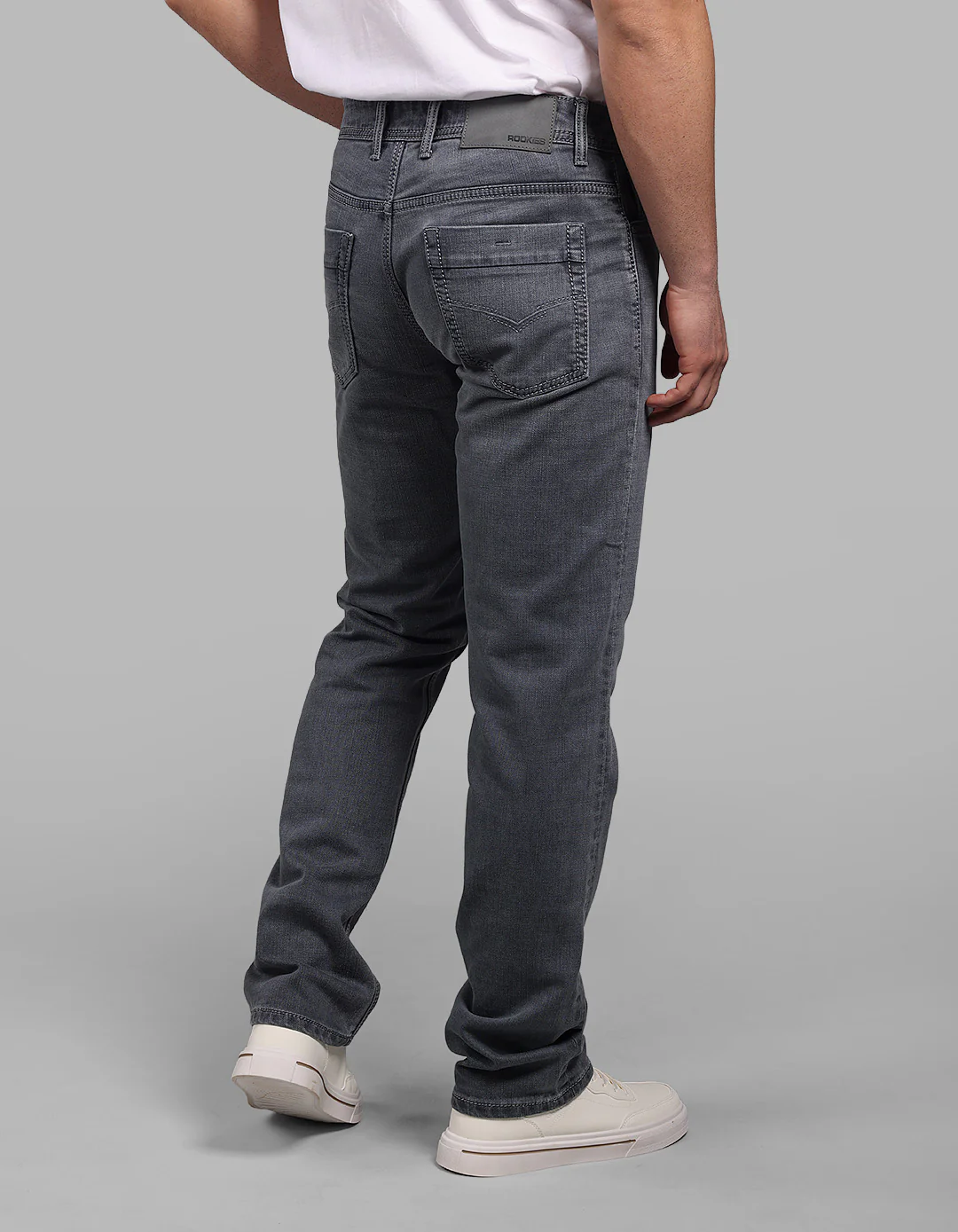 Petrol Midrise, Comfort And Straight Crop Length Stretch Jeans - Image 6