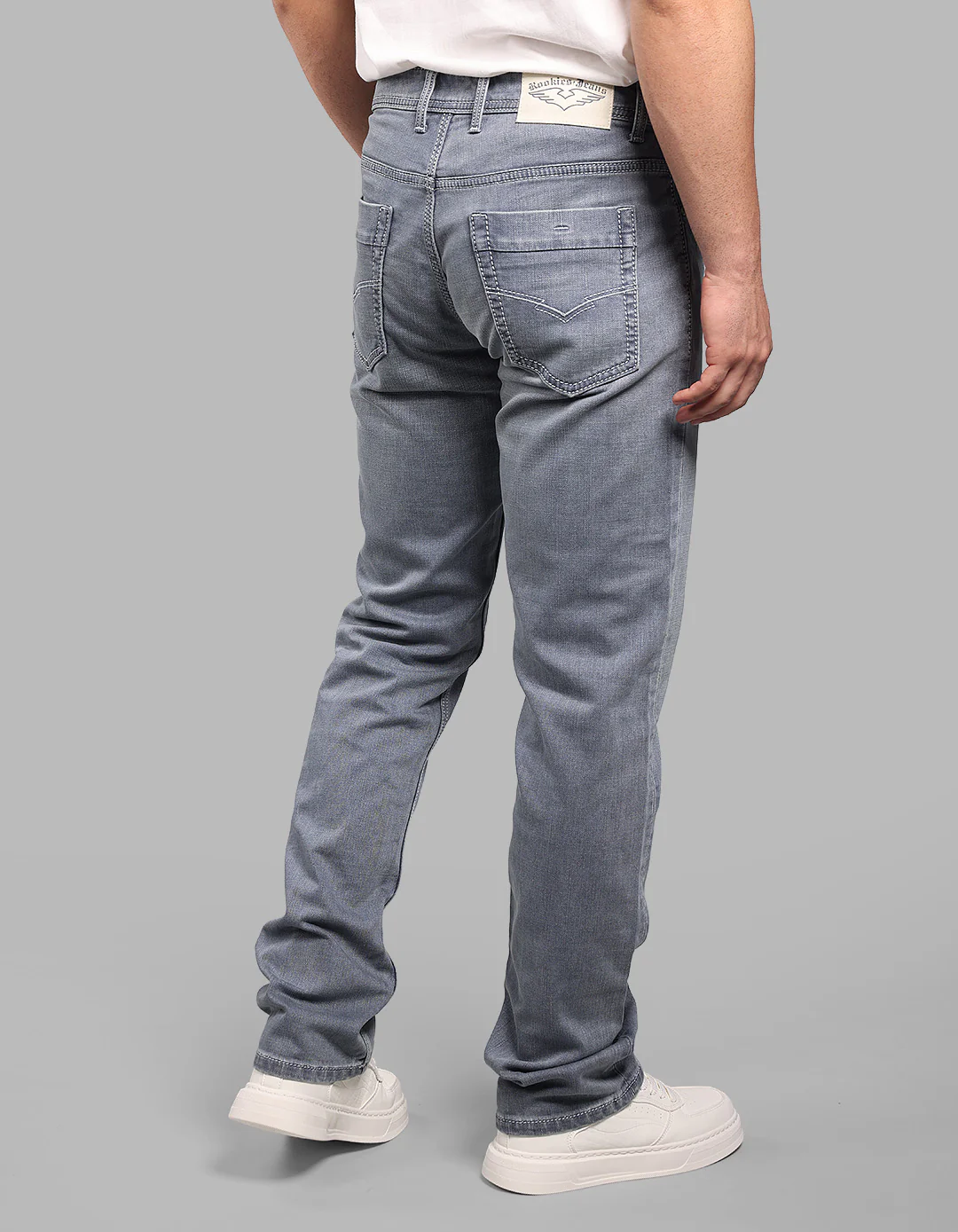 Petrol Midrise, Comfort And Straight Fit Stretch Jeans - Image 6