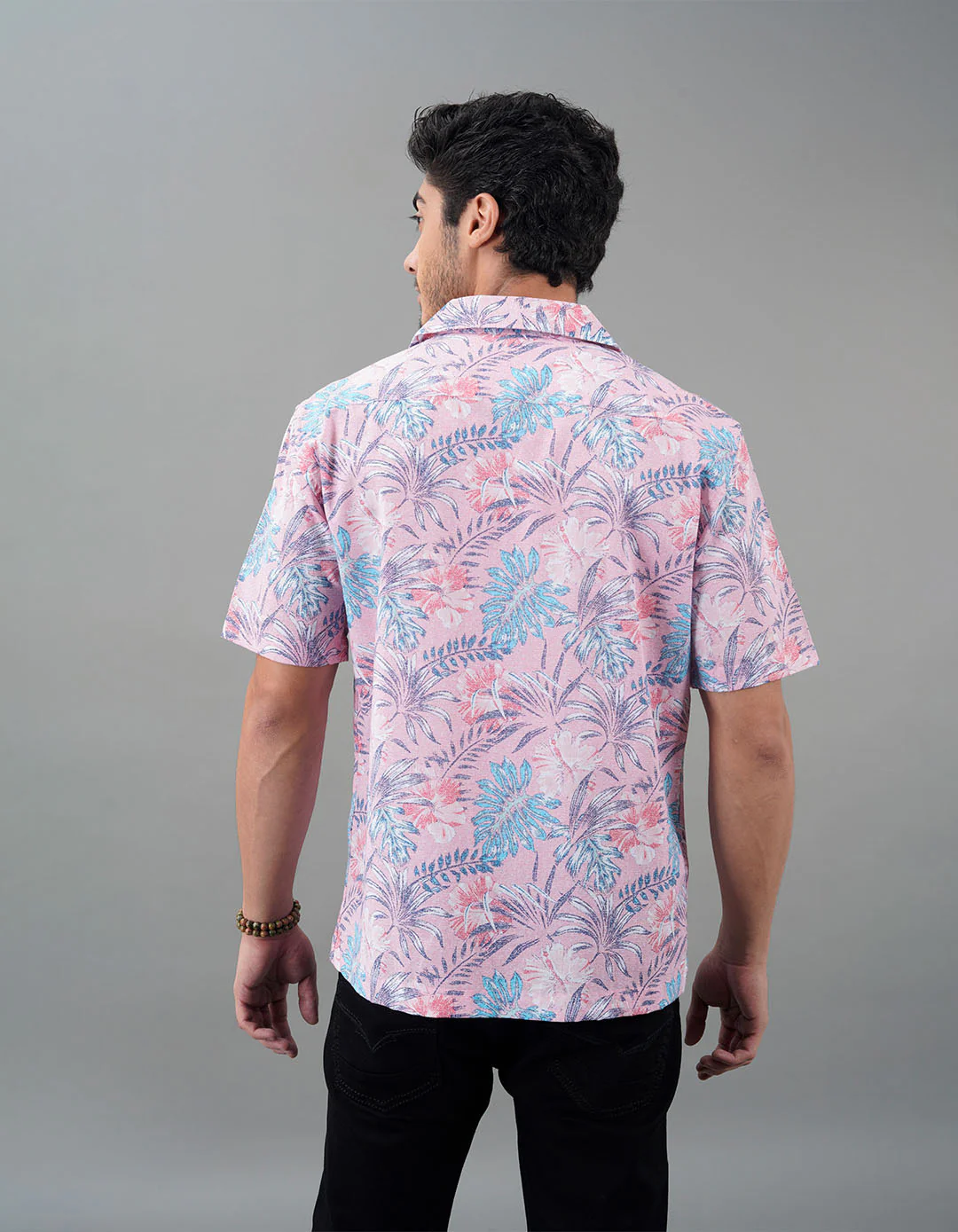Pink 100% Cotton Half Sleeves Printed Shirt - Image 5