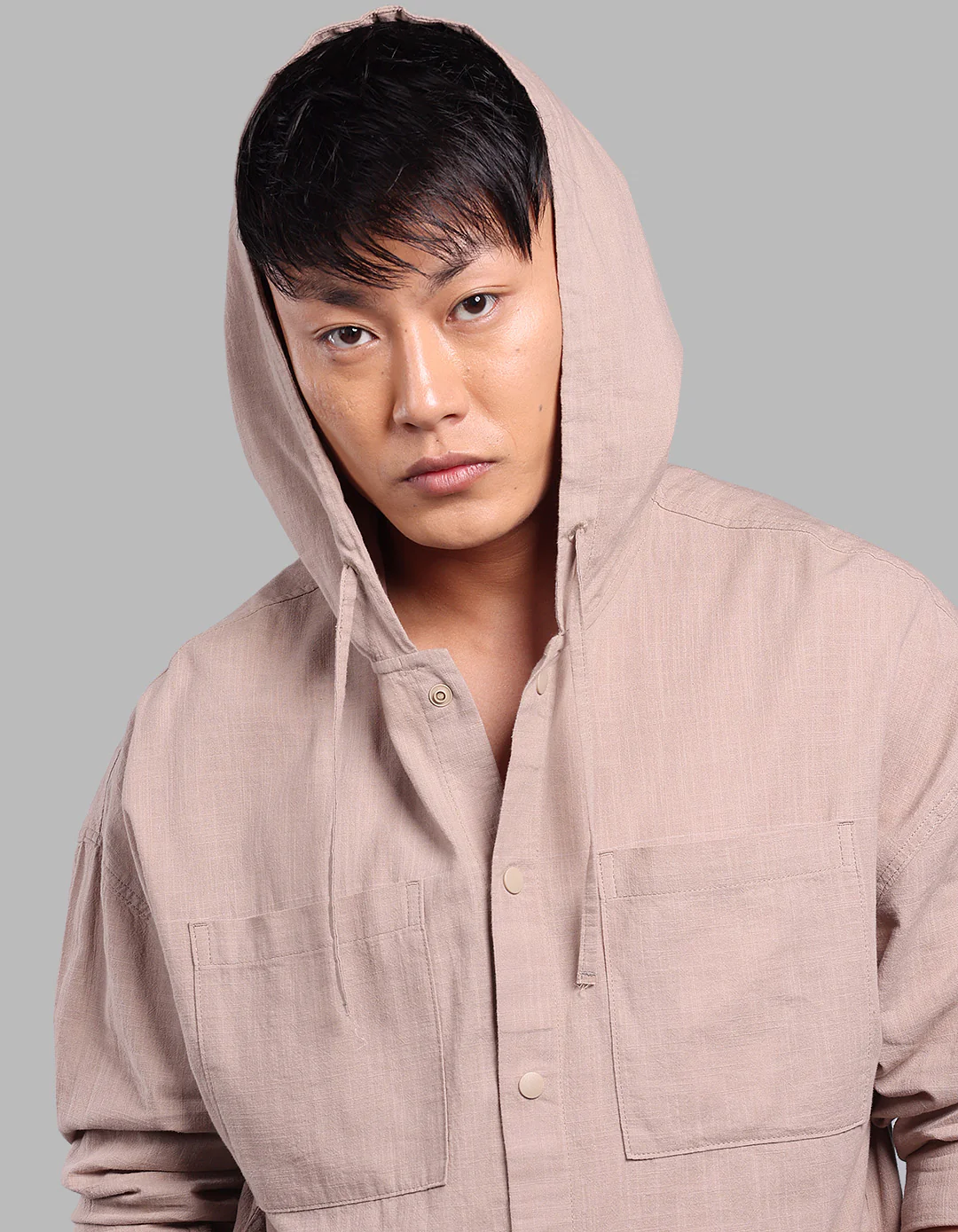 Sand 100% Cotton Full Sleeve Oversized Solid Shirt - Image 8