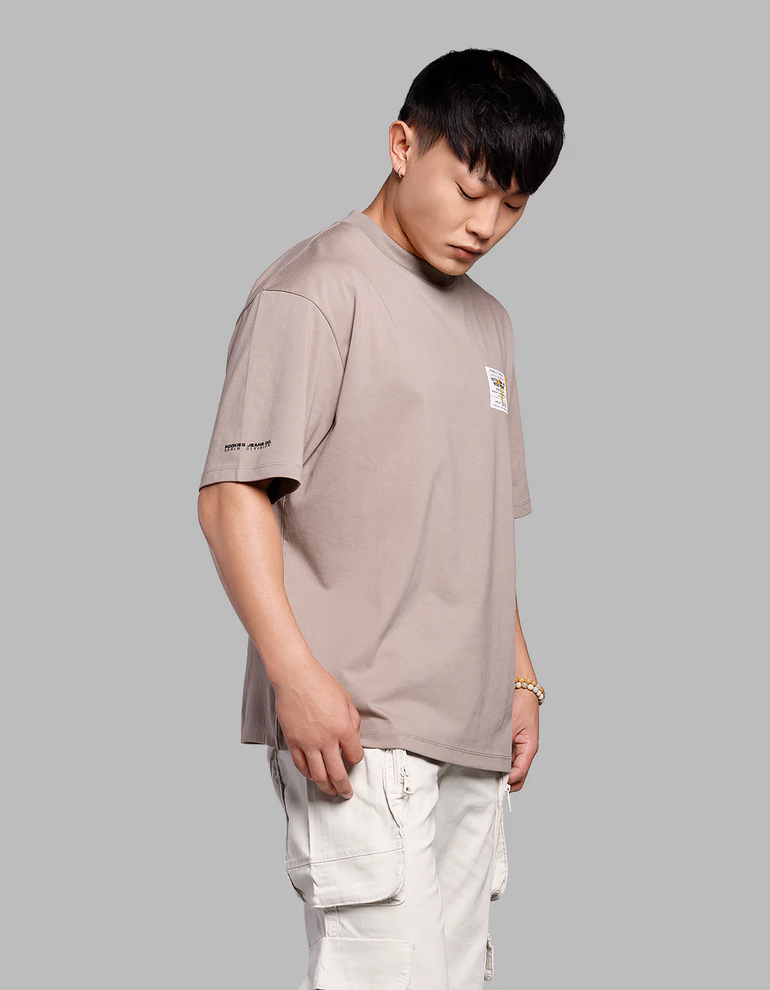 Sand Half Sleeves Oversize Tee - Image 4
