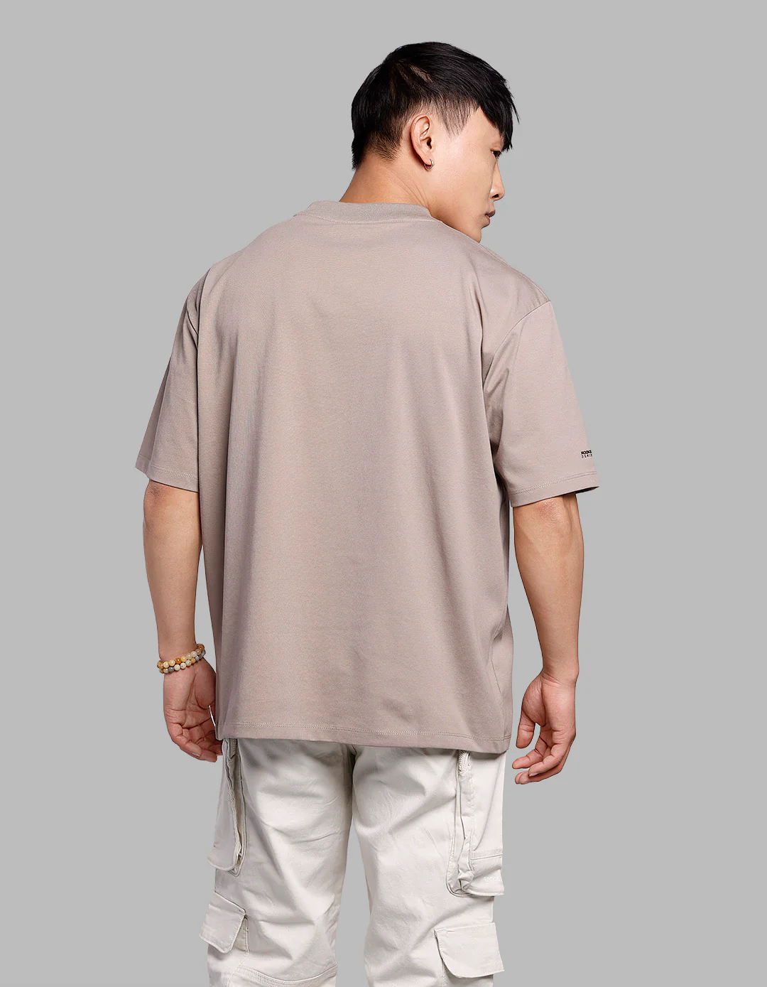 Sand Half Sleeves Oversize Tee - Image 5