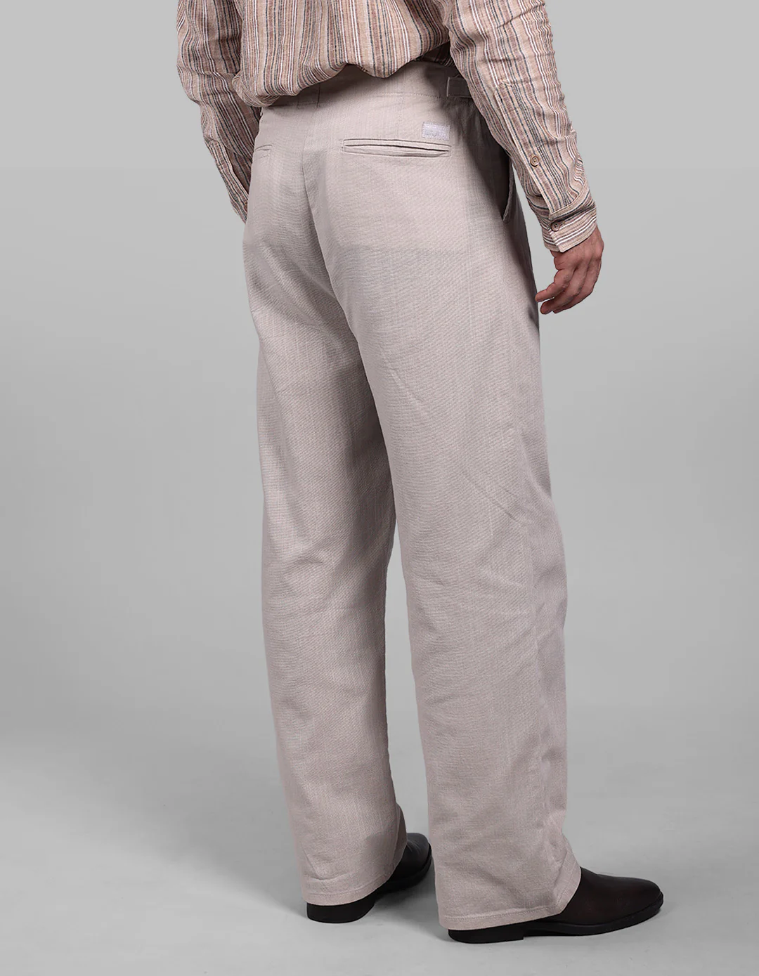 Sand Pleated Korean Fit Cotton Pants - Image 5