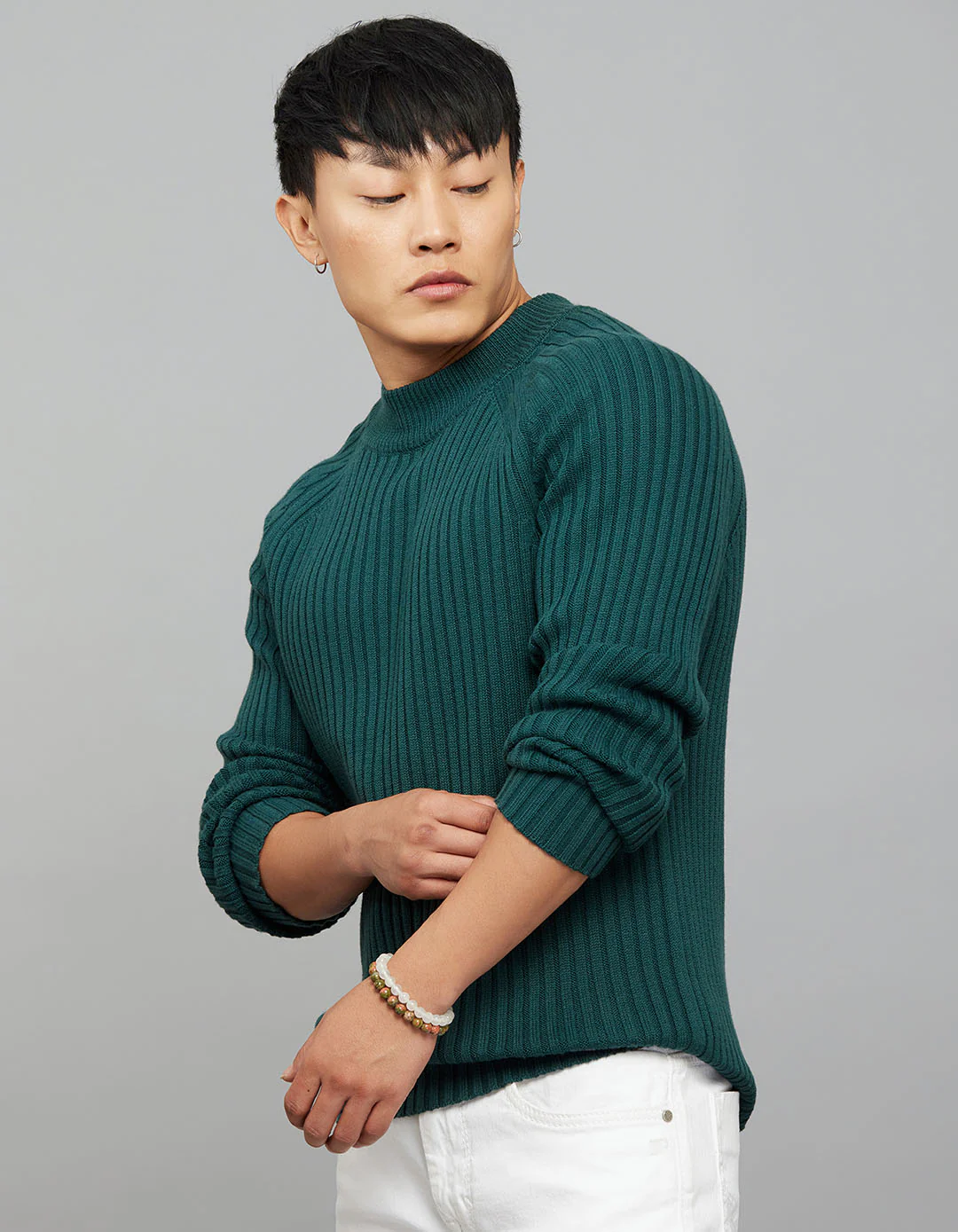 Sea Moss High Neck Full Sleeves Flatknit - Image 3