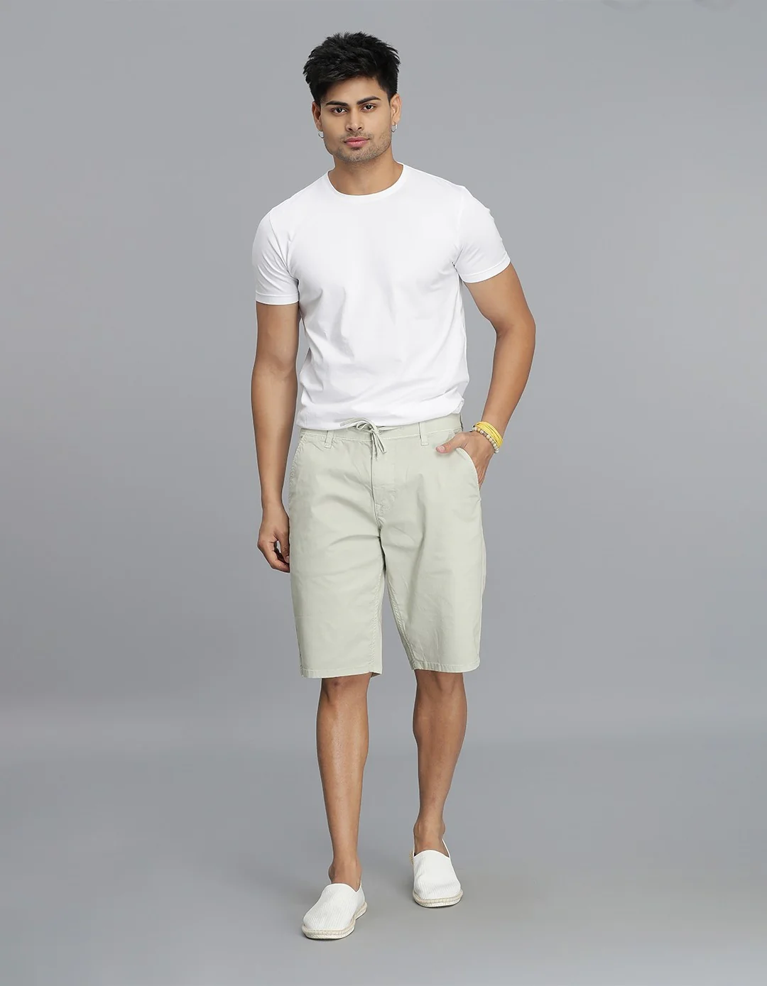 Silver Grey Chino Short - Image 2