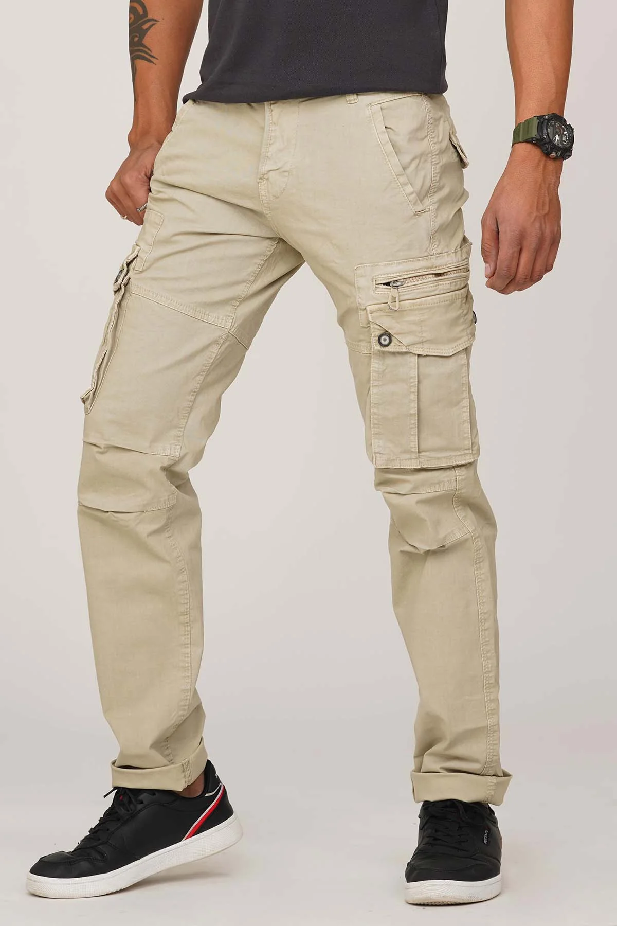 Stone Regular Fit Cargo Pant - Image 3