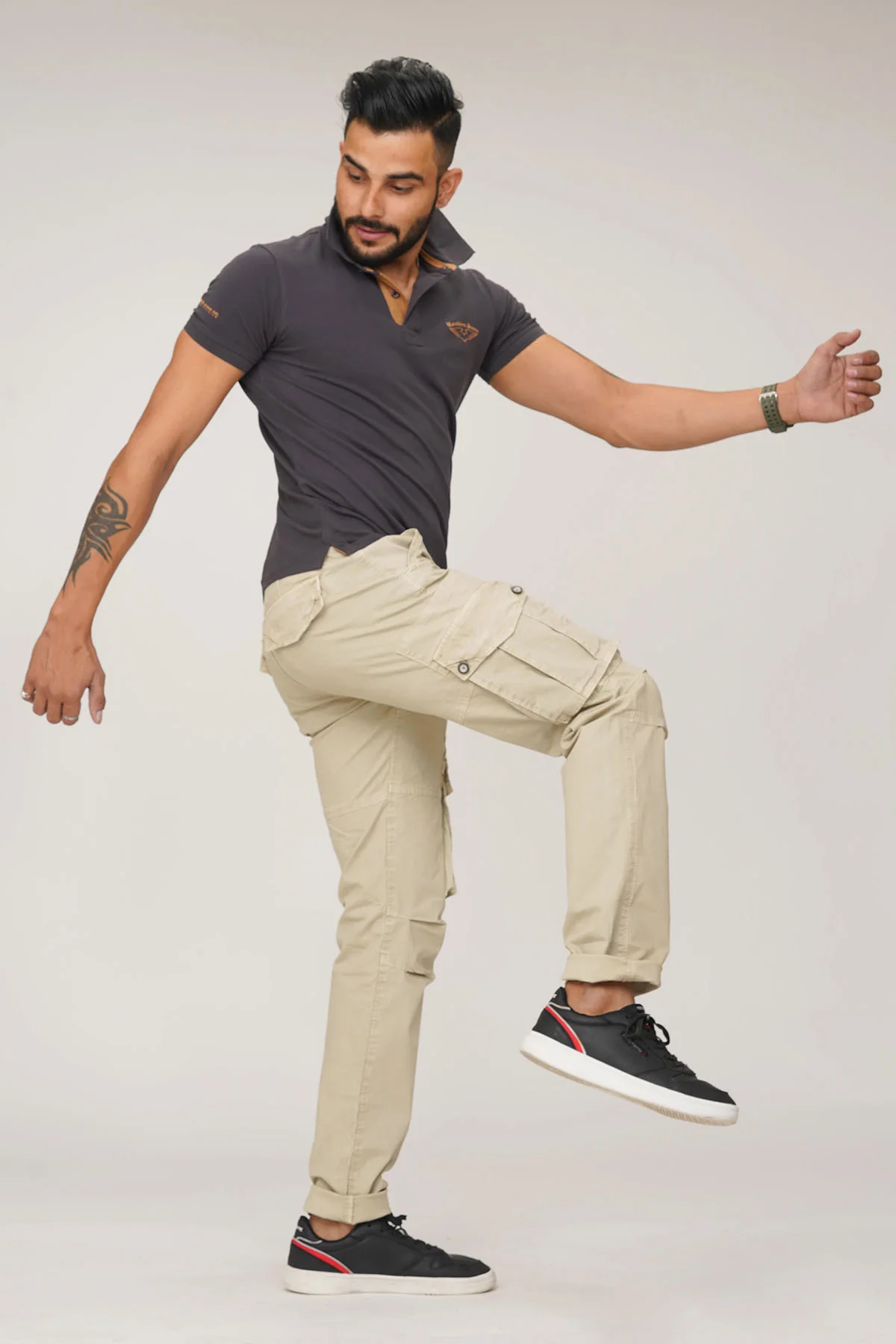 Stone Regular Fit Cargo Pant - Image 5