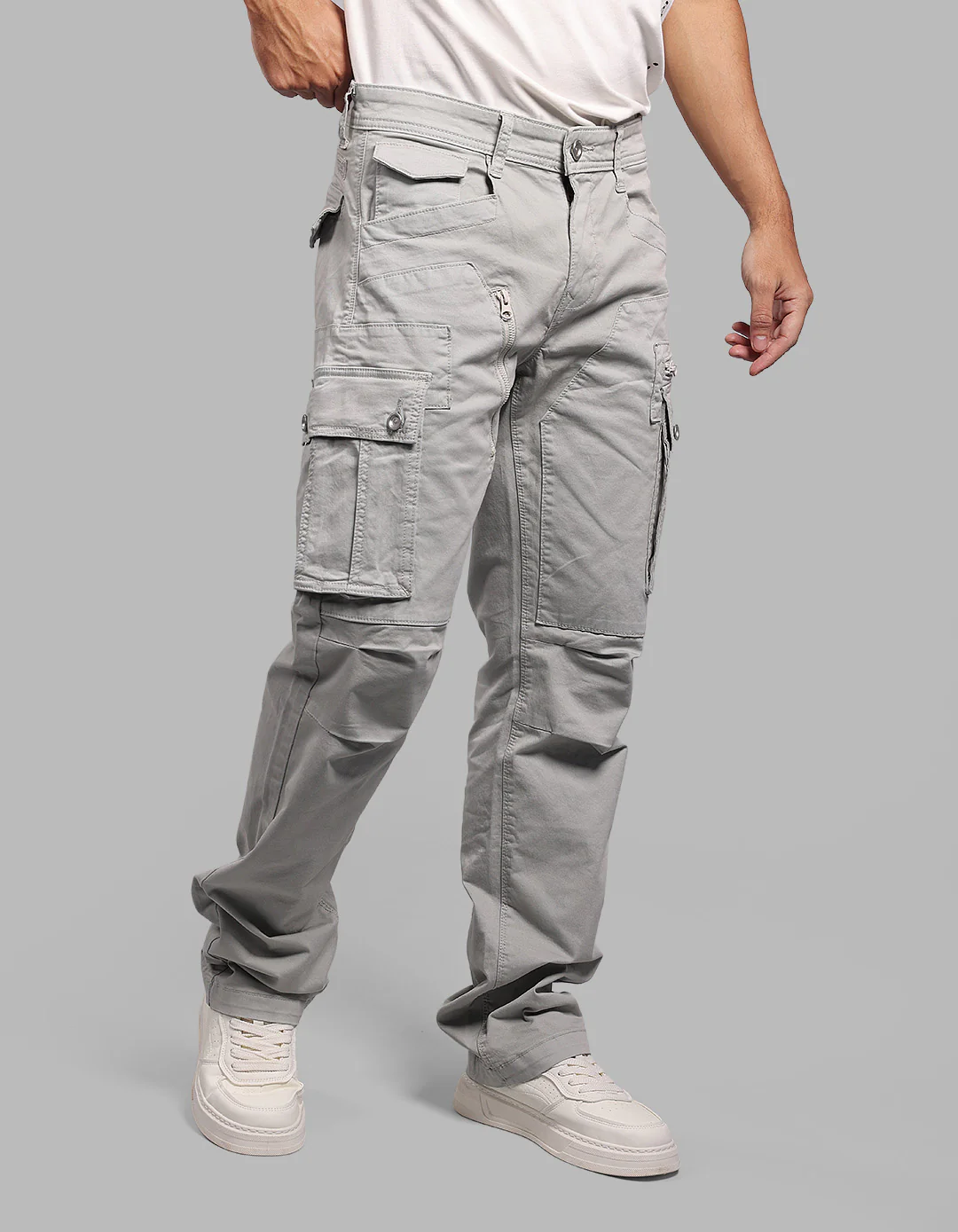 Stone Comfort Straight Fit Stretch Cargo Pants