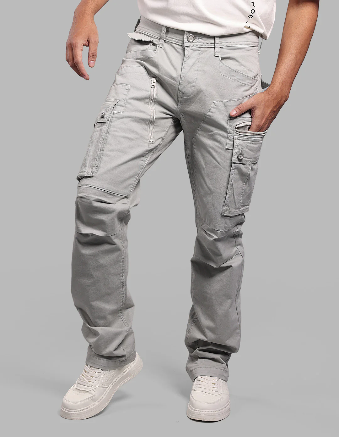 Stone Comfort Straight Fit Stretch Cargo Pants - Image 4