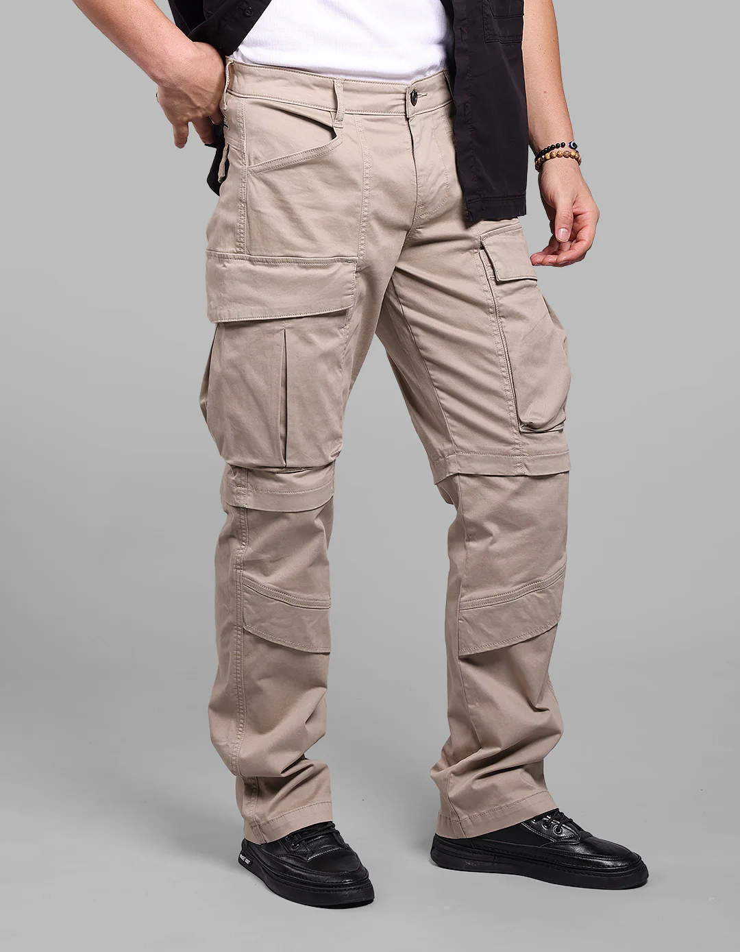 Stone Comfort Straight Fit Stretch Cargo Pants - Image 4