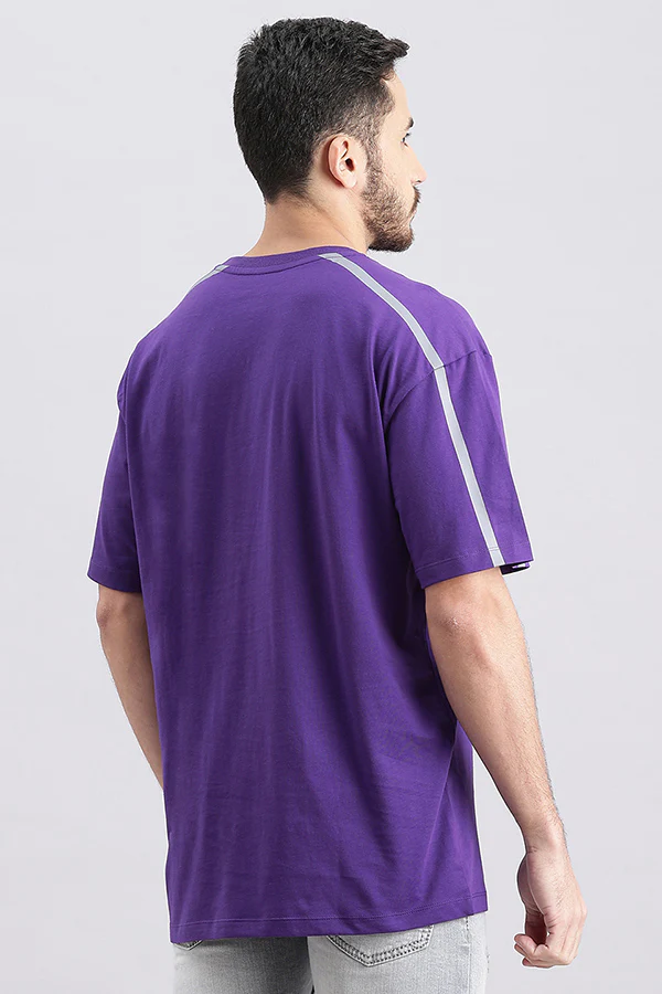 Violet Indigo Half Sleeve Oversized Tee - Image 4