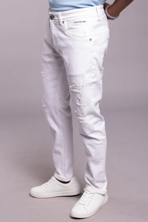 White Low-Rise Ankle Length Jeans - Image 3