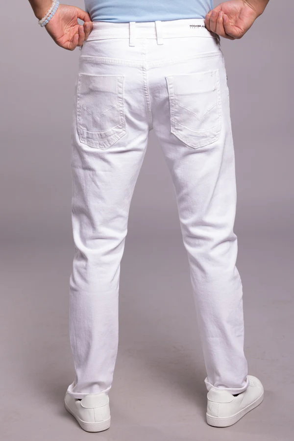 White Low-Rise Ankle Length Jeans - Image 4