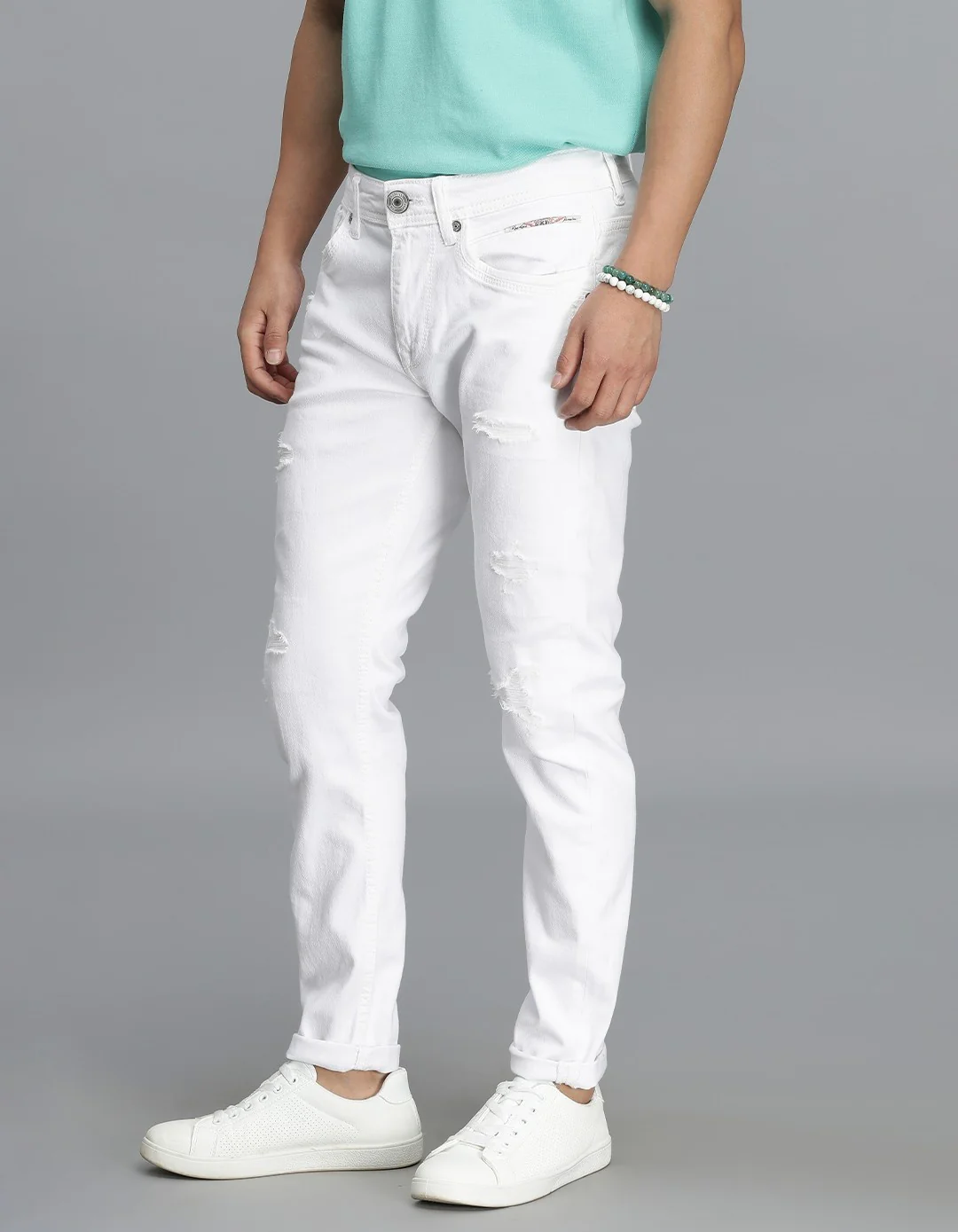 White Low-Rise Ankle Length jeans - Image 3