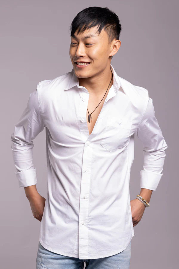 White Full Sleeves Solid Shirt