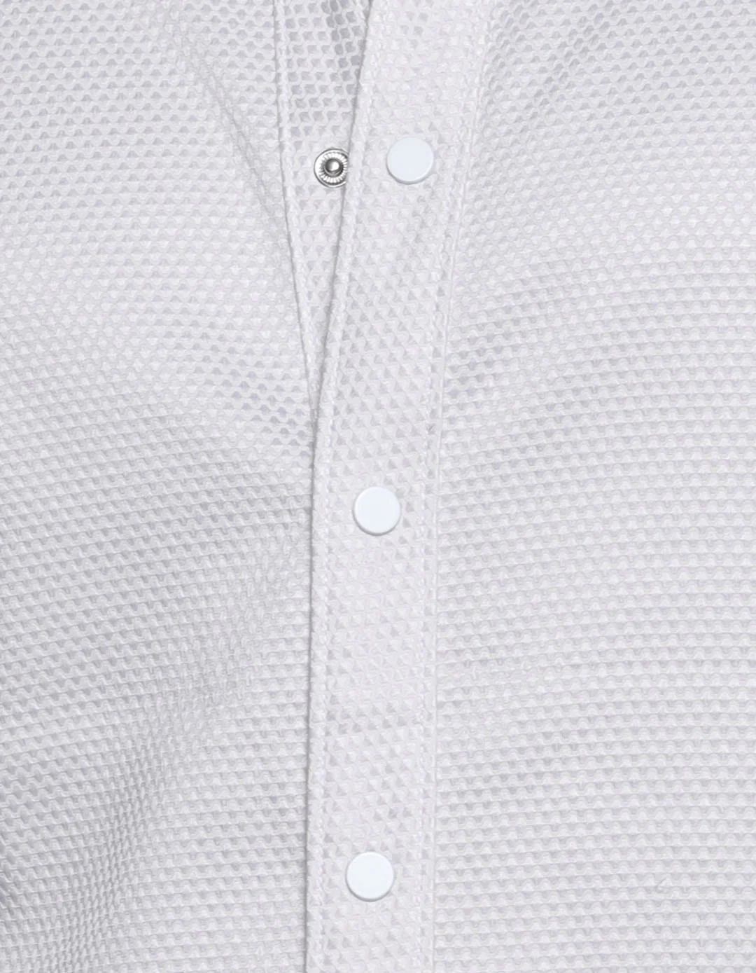White Full Sleeves Textured Waffle Shirt - Image 6