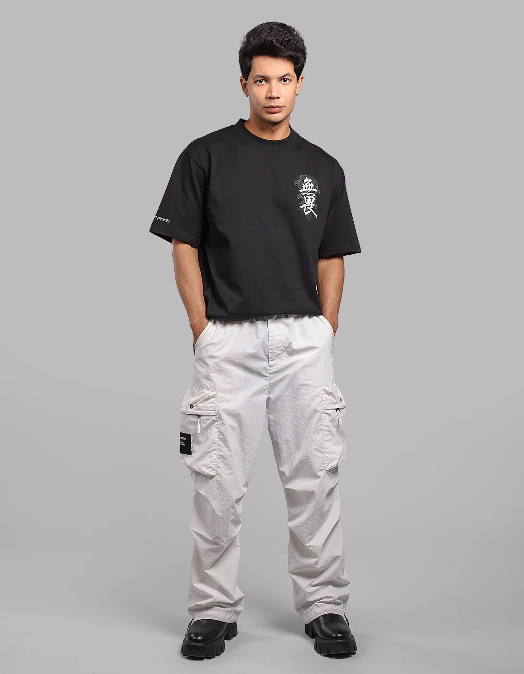 White Loose Fit Utility Cargo - Image 2